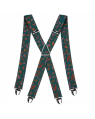 Cravate.tn | Bretelle verte avec motifs