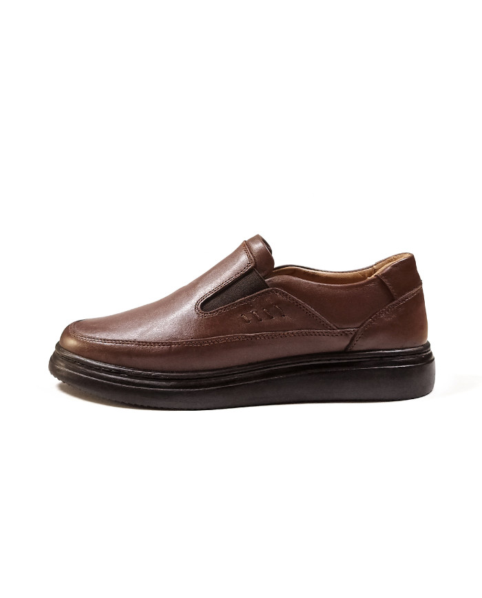 Cravate.tn | Chaussure Confort supérieur hommes sans lacets- Marron
