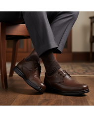 Cravate.tn | Chaussure Confort supérieur hommes avec lacets  - Marron