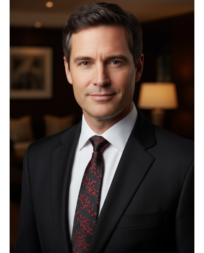 Cravate.tn | Cravate noire avec motifs florale en rouge