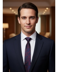 Cravate.tn | Cravate bleu marine avec motifs florale