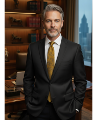 Cravate.tn | Cravate jaune à motifs paisley