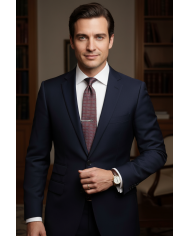 Cravate.tn | Cravate marron à des carreaux en bleu