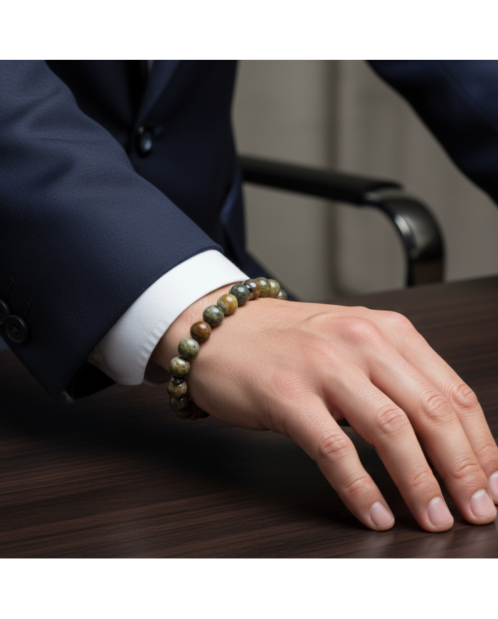 Cravate.tn | Bracelet Pierre naturelle jaspe paysage