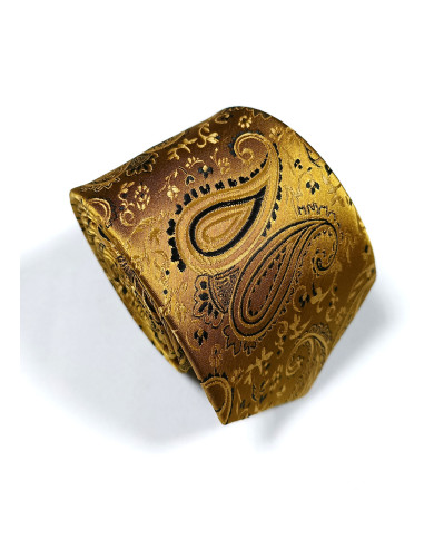 Cravate.tn | Cravate jaune avec motifs paisley Cravate.tn | Cravate jaune avec motifs paisley