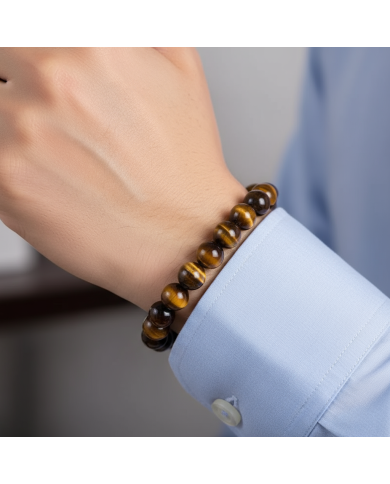 Cravate.tn | Bracelet Œil de tigre en véritable pierres Cravate.tn | Bracelet Œil de tigre en véritable pierres