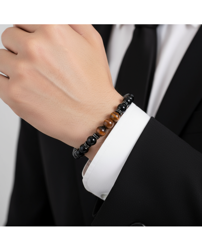 Cravate.tn | Bracelet Éclipse en véritable pierres