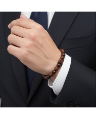 Cravate.tn | Bracelet en pierre d'Obsidienne brune
