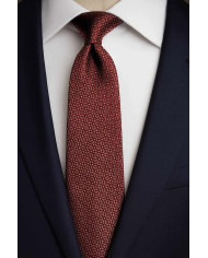Cravate.tn | Collection Ambassadeur : Cravate rouge foncé avec motifs