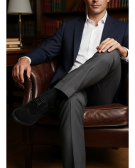 Chaussures Lorenzi en cuir daim : noir