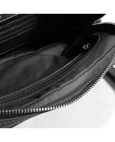 Trousse Pour Homme en véritable cuir - Noir