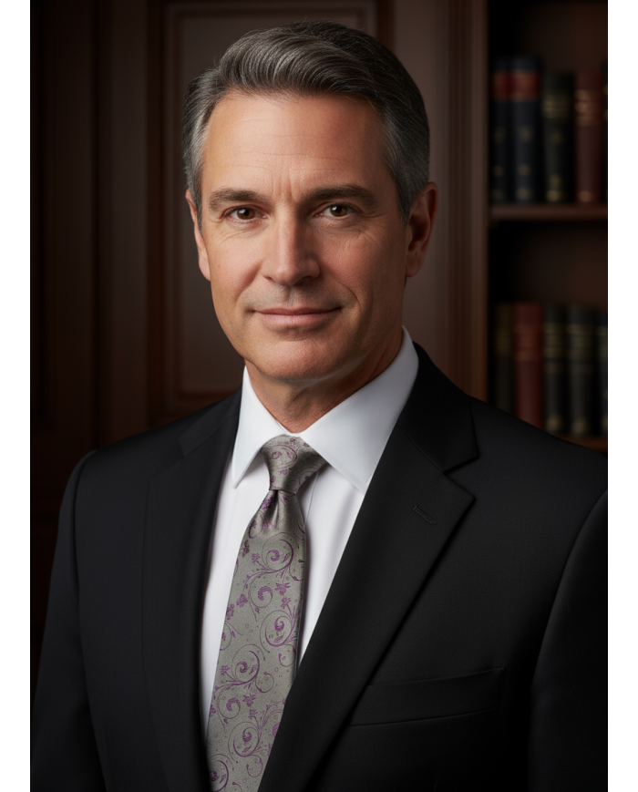 Cravate grise avec motifs floral en violet