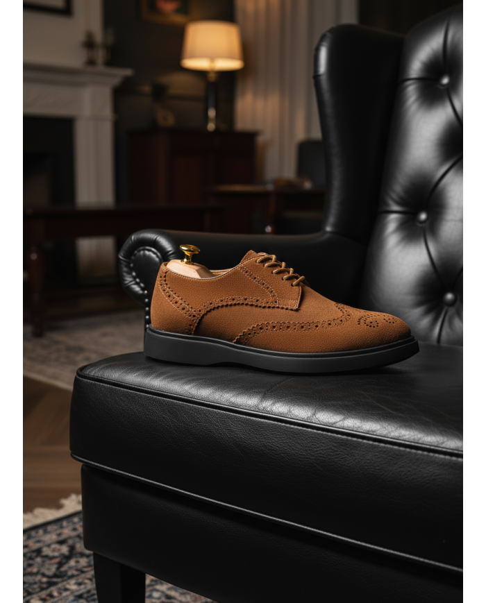 Chaussures Lorenzi en cuir daim : Camel Chaussures Lorenzi en cuir daim : Camel