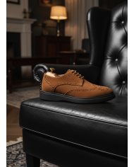 Chaussures Lorenzi en cuir daim : Camel Chaussures Lorenzi en cuir daim : Camel