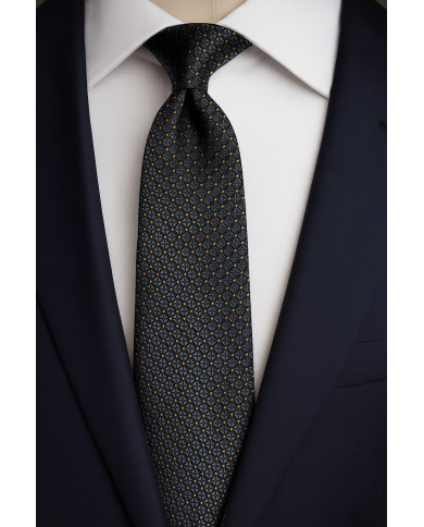 Collection Ambassadeur : Cravate verte foncé avec motifs
