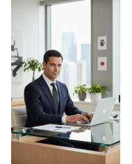 Collection Ambassadeur : Cravate verte foncé avec motifs