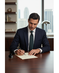 Collection Ambassadeur : Cravate vert-bleu foncé avec motifs