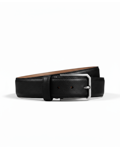 Cravate.tn | Ceinture Cuir grainé : noire Cravate.tn | Ceinture Cuir grainé : noire
