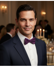 Cravate.tn | Nœud papillon aubergine faux uni Cravate.tn | Nœud papillon aubergine faux uni