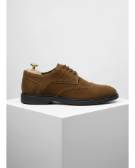 Chaussures Lorenzi en cuir daim : Marron clair Chaussures Lorenzi en cuir daim : Marron clair