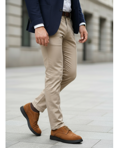 Chaussures Lorenzi en cuir daim : Camel Chaussures Lorenzi en cuir daim : Camel