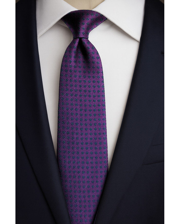 Cravate.tn | Cravate aubergine avec motifs fantaisie - Collection Gentleman