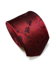 Cravate.tn | Cravate rouge avec motifs paisley