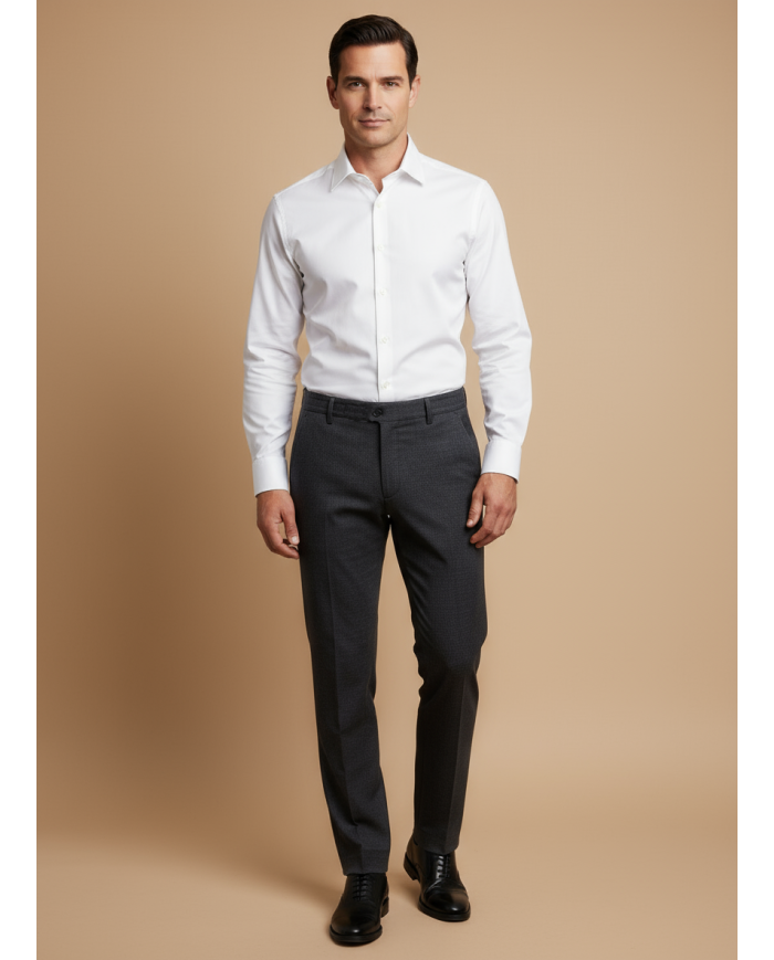 Pantalon en laine : Gris charbon