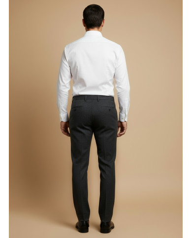 Pantalon en laine : Gris charbon