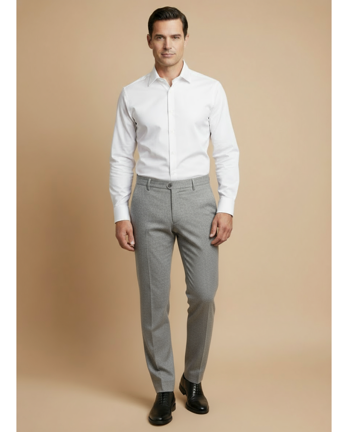 Pantalon en laine : Gris claire