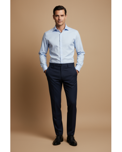 Pantalon en laine : Bleu Marine