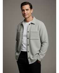 Cravate.tn | Surchemise en gris texturé