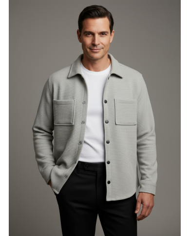 Cravate.tn | Surchemise en gris texturé