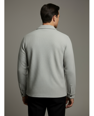 Cravate.tn | Surchemise en gris texturé