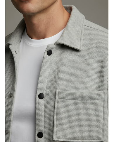 Cravate.tn | Surchemise en gris texturé