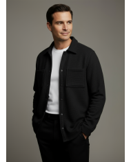 Cravate.tn | Surchemise en noir texturé