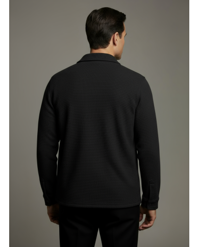 Cravate.tn | Surchemise en noir texturé