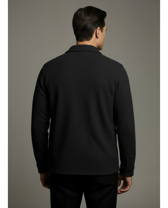 Cravate.tn | Surchemise en noir texturé