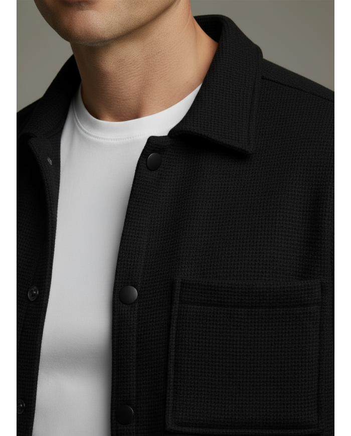 Cravate.tn | Surchemise en noir texturé