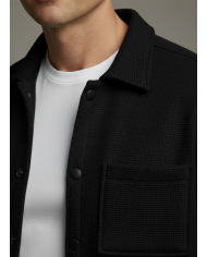 Cravate.tn | Surchemise en noir texturé