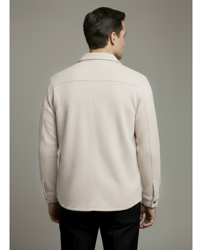 Cravate.tn | Surchemise en beige texturé