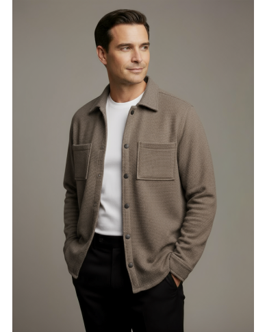 Cravate.tn | Surchemise en grège texturé