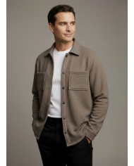 Cravate.tn | Surchemise en grège texturé