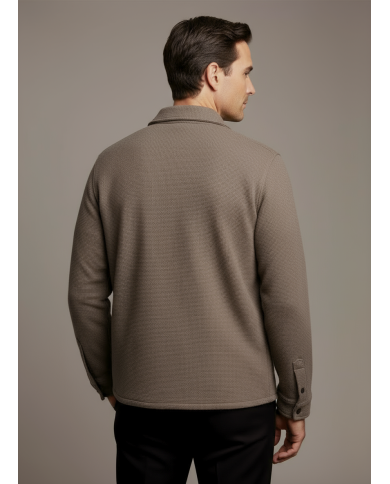 Cravate.tn | Surchemise en grège texturé