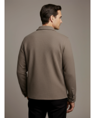 Cravate.tn | Surchemise en grège texturé