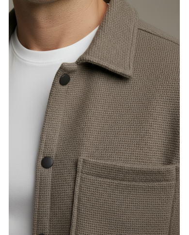 Cravate.tn | Surchemise en grège texturé