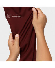 Cravate.tn | Chemise Col italien en popeline stretch - bordeaux