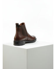 Chelsea boot en cuir : marron grainé