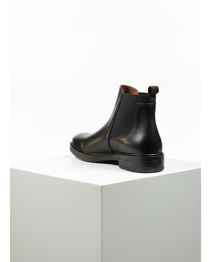 Chelsea boot en cuir : Noir