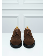 Chaussures Lorenzi en cuir daim : marron foncé